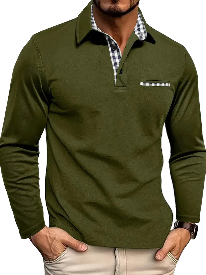 Raymond | Men's Classic Long Sleeve Polo Shirt