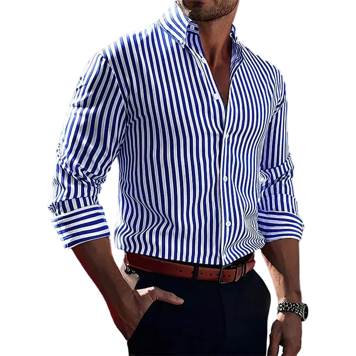 Mateó | Men's Cotton Striped Button Down Shirt