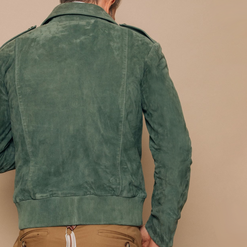Timothy | Men's Retro Lapel Suede Zip-Up Jacket