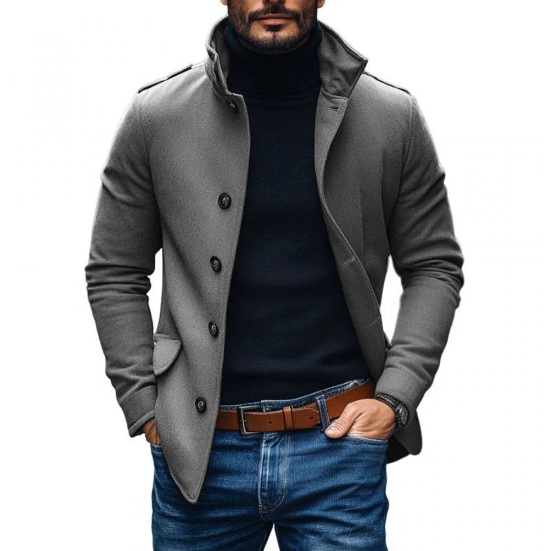 Harry | Men's Single-Breasted Lapel Wool Coat