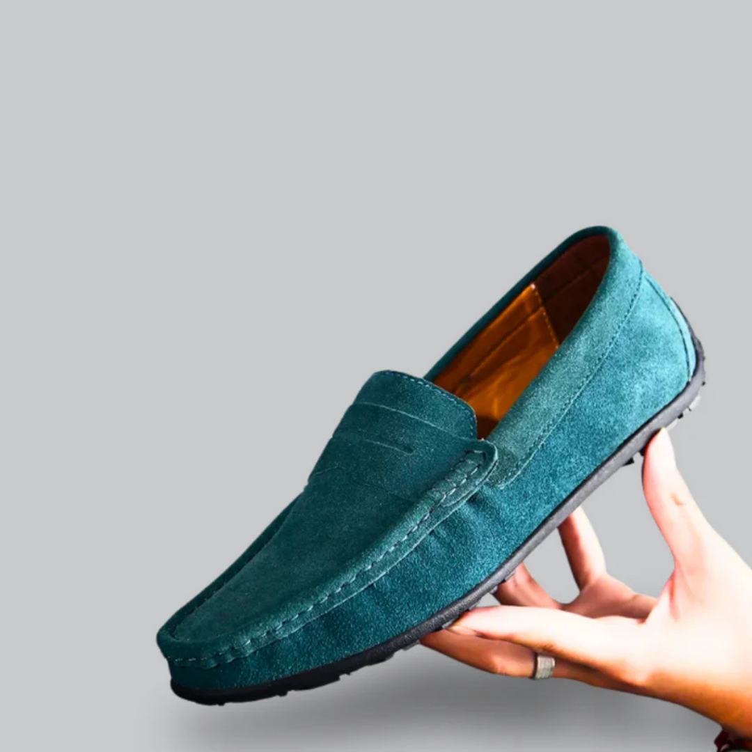 Herman | Men's Casual Suede Apron Toe Loafers