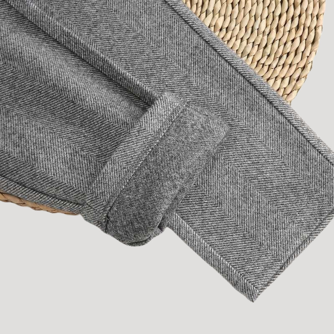 Levie | Men's Tailored Fit Herringbone Trousers