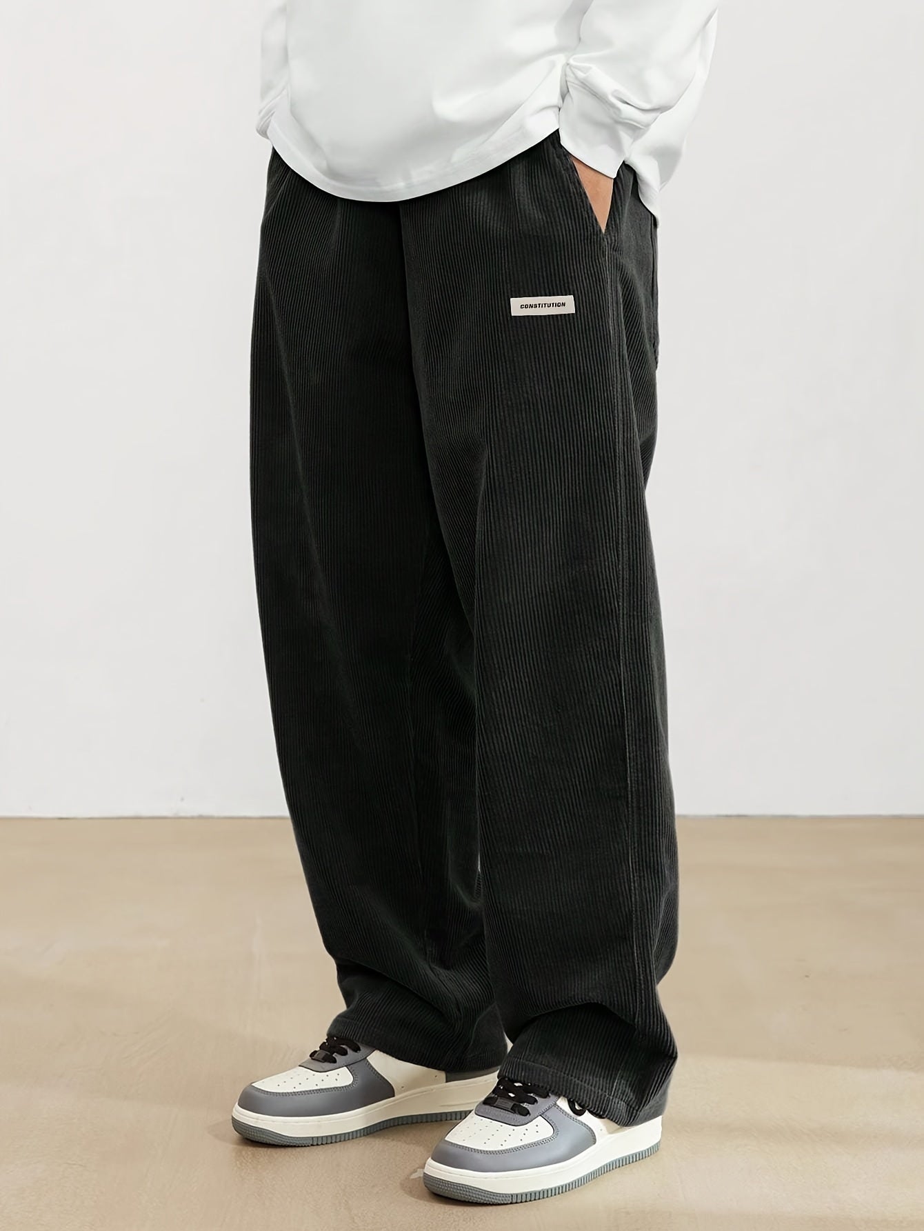 Poe | Men's Straight Leg Corduroy Pants with Side Pockets