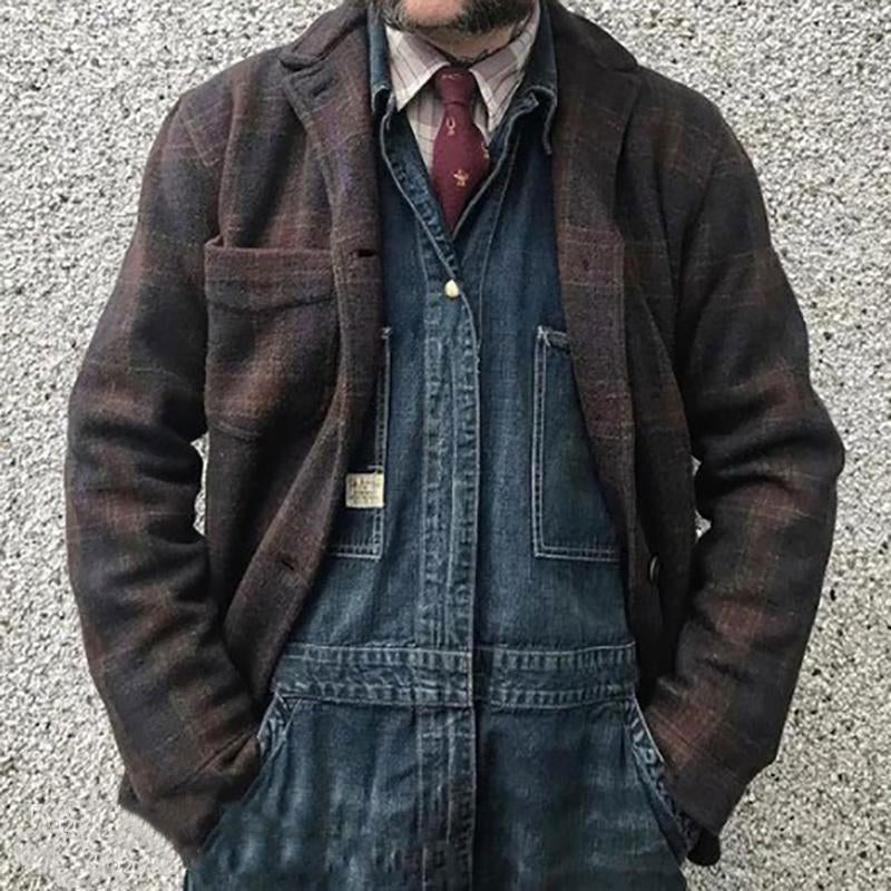Jackson | Men's Vintage Checkered Lapel Jacket