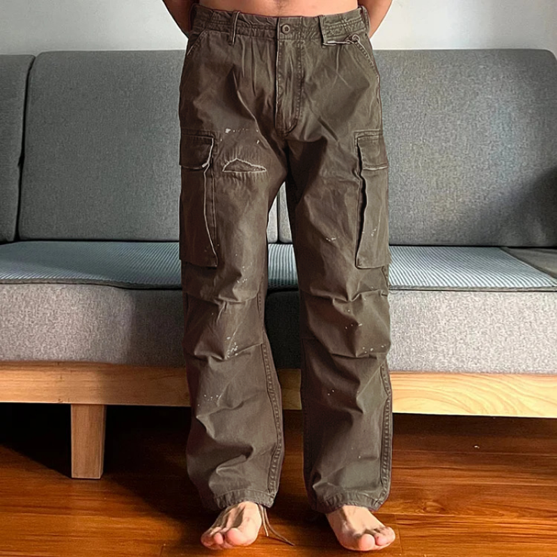 Chino | Men's Loose Fit Washed Cargo Pants