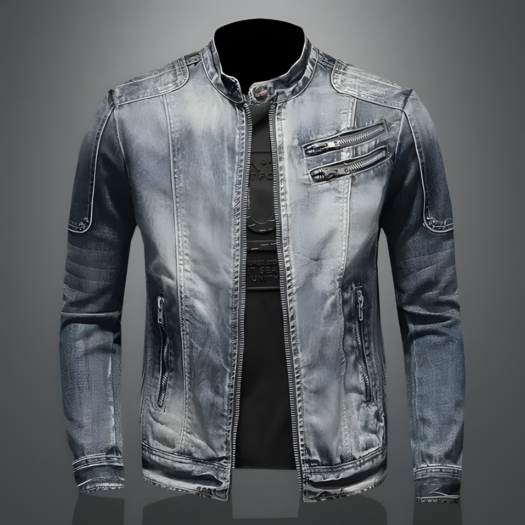 Felipe | Men's Vintage Zip-Up Denim Jacket