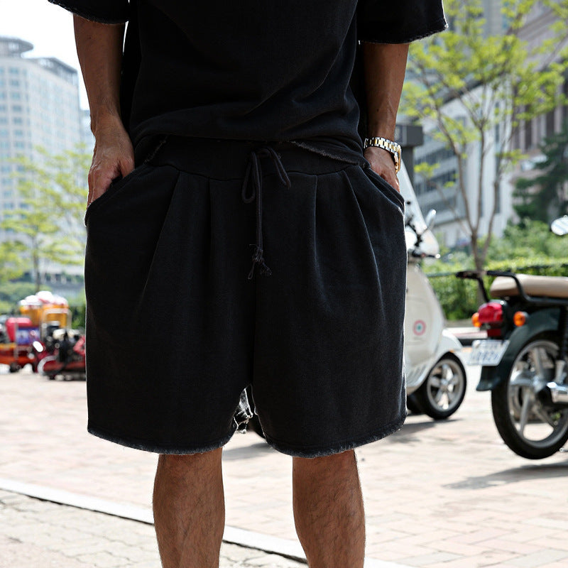 Kenji | Men's Loose Fit Cotton Tee & Shorts Set