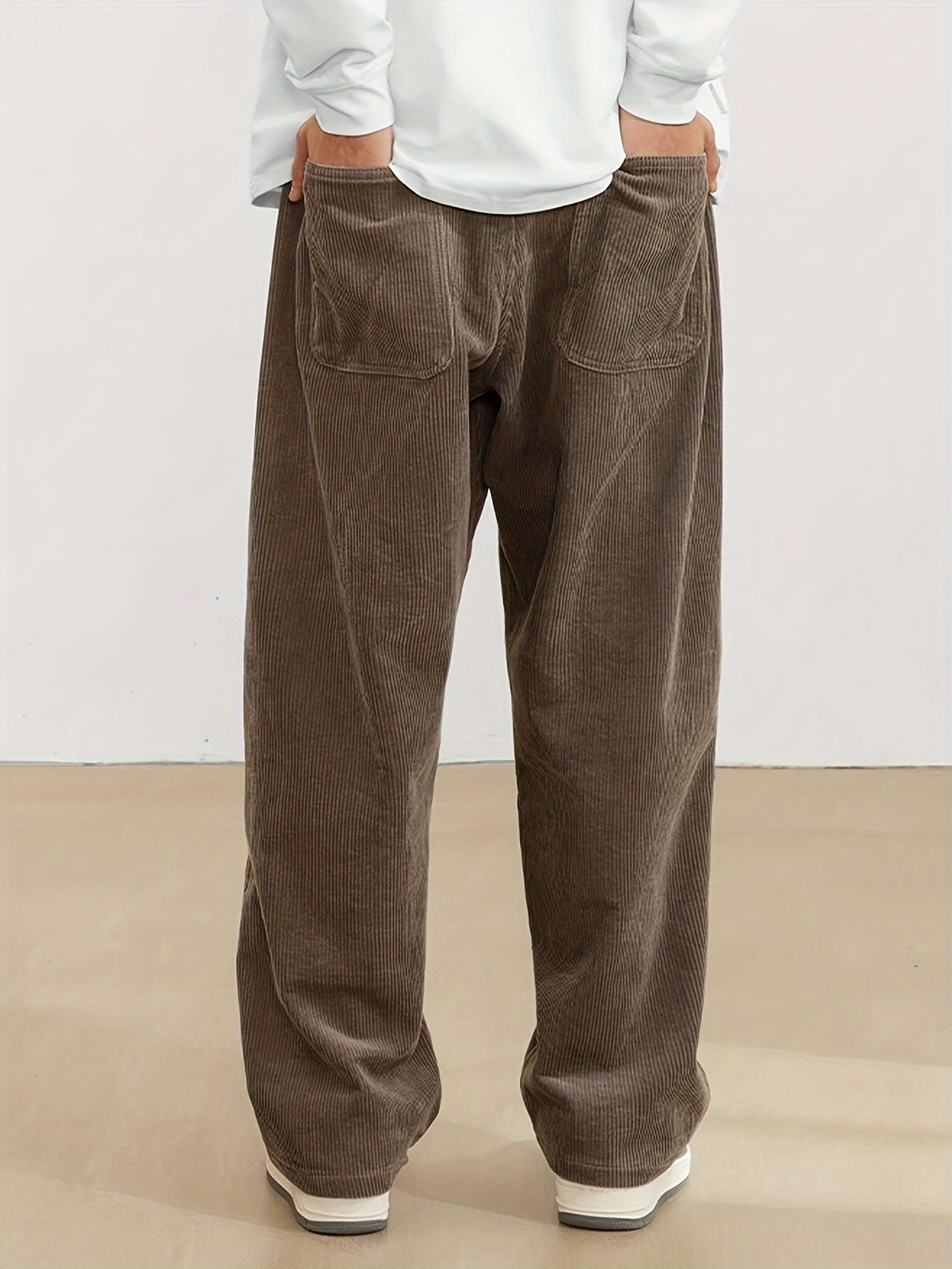Poe | Men's Straight Leg Corduroy Pants with Side Pockets
