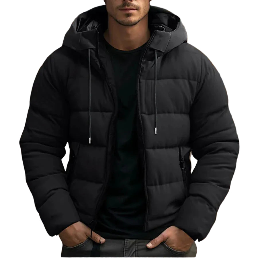 Luke | Men's Quilted Puffer Jacket with Hood