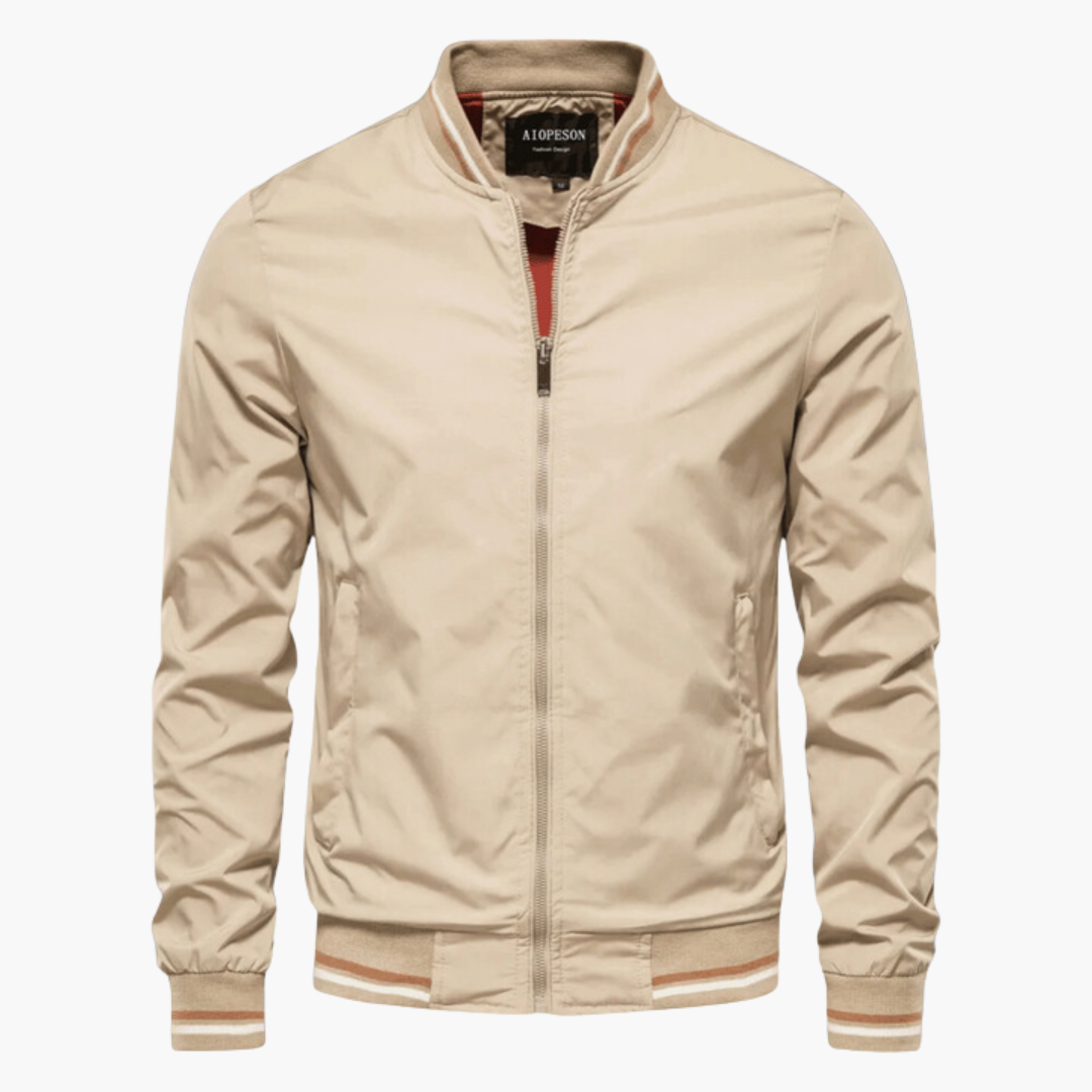 Lucian | Men's Casual Ribbed Trim Bomber Jacket