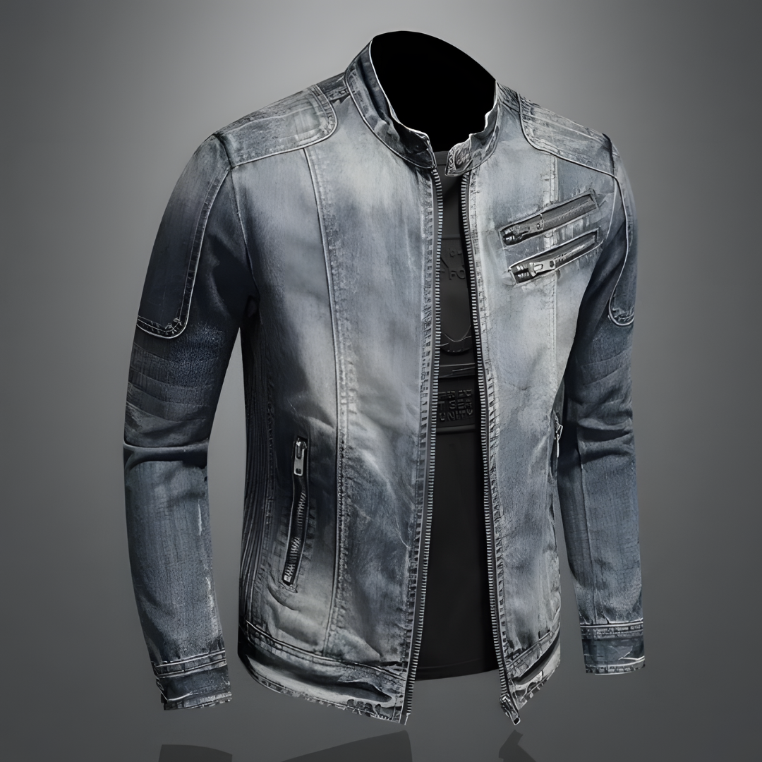 Felipe | Men's Vintage Zip-Up Denim Jacket