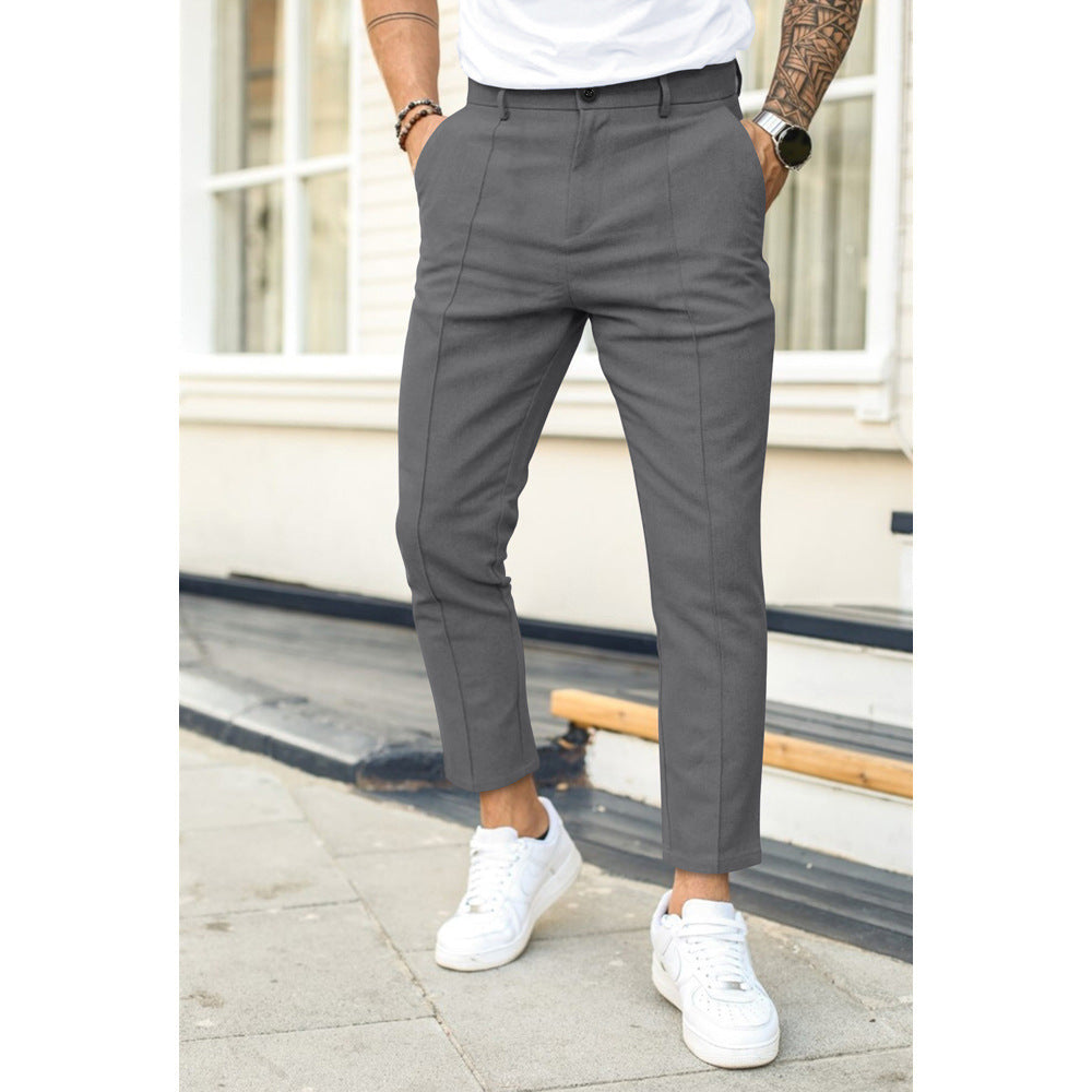 Kailum | Men's Front Seam Cropped Chinos