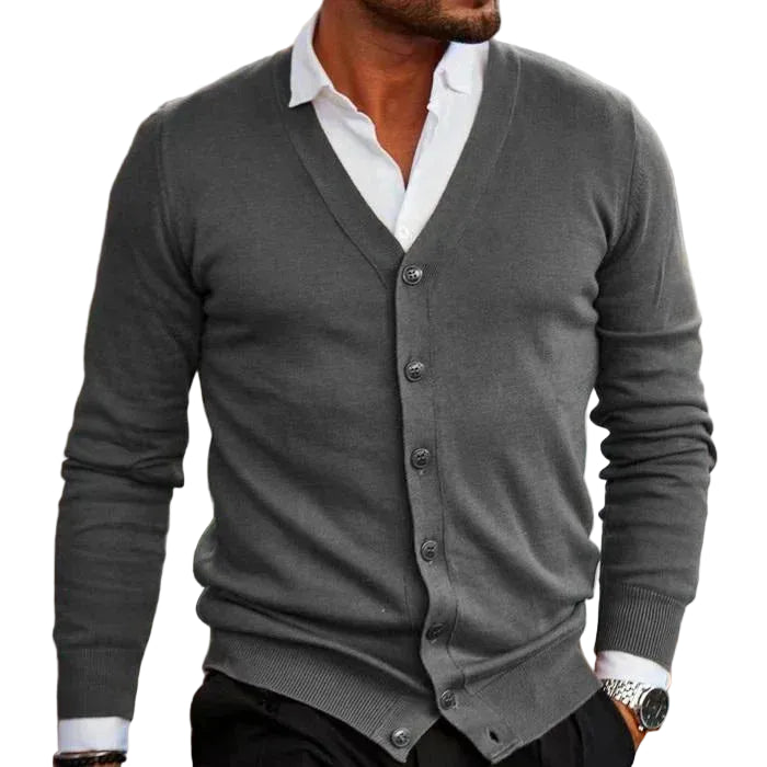 Dante | Men's V-Neck Button Down Knit Cardigan