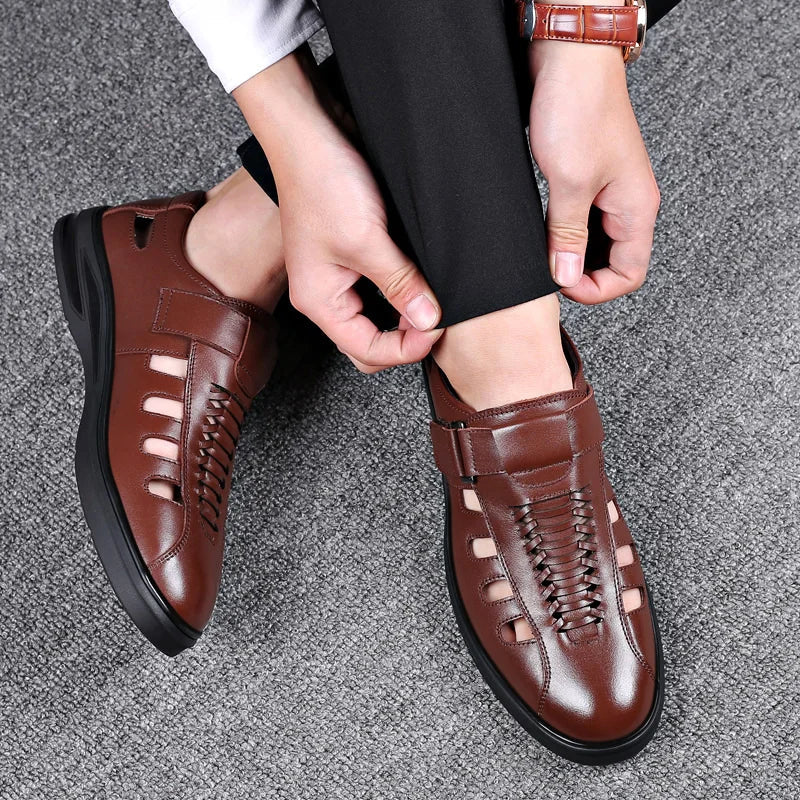 Savin | Men's Elegant Anti-Slip Leather Summer Sandals