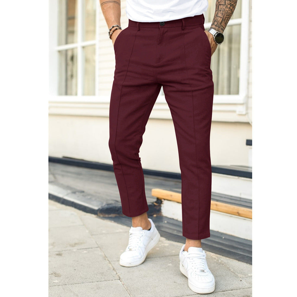 Kailum | Men's Front Seam Cropped Chinos