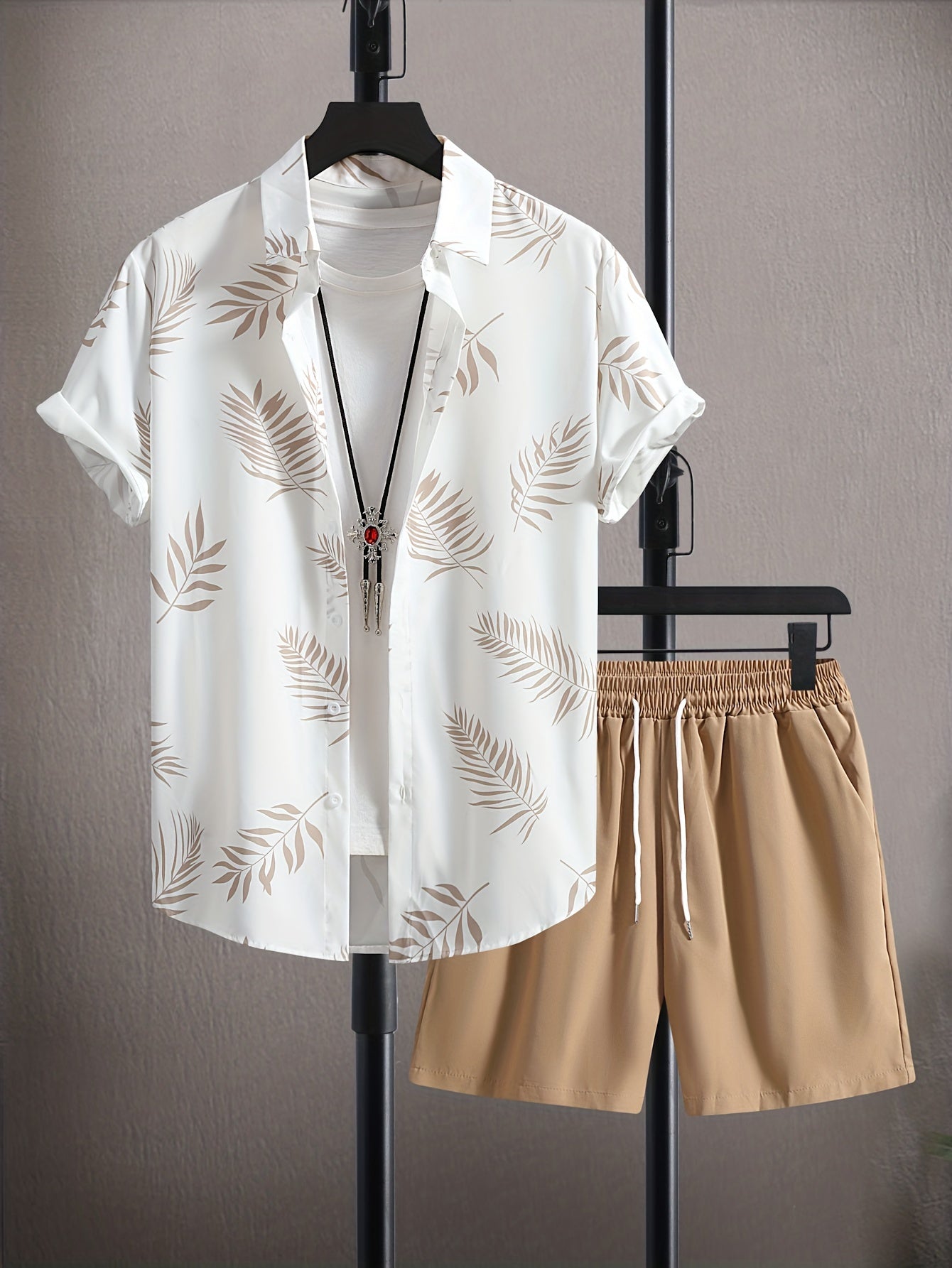 Fredrick | Men's Short Sleeve Shirt & Shorts Summer Set