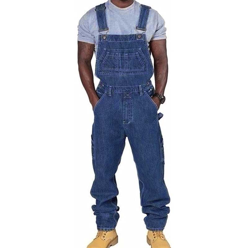 Jerry | Men's Loose Fit Denim Bib Overalls with Multi-Pockets