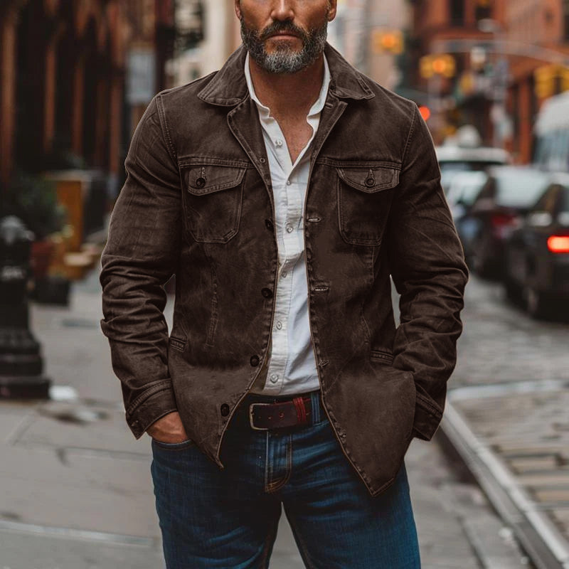 Justin | Men's Vintage Multi-Pocket Jacket
