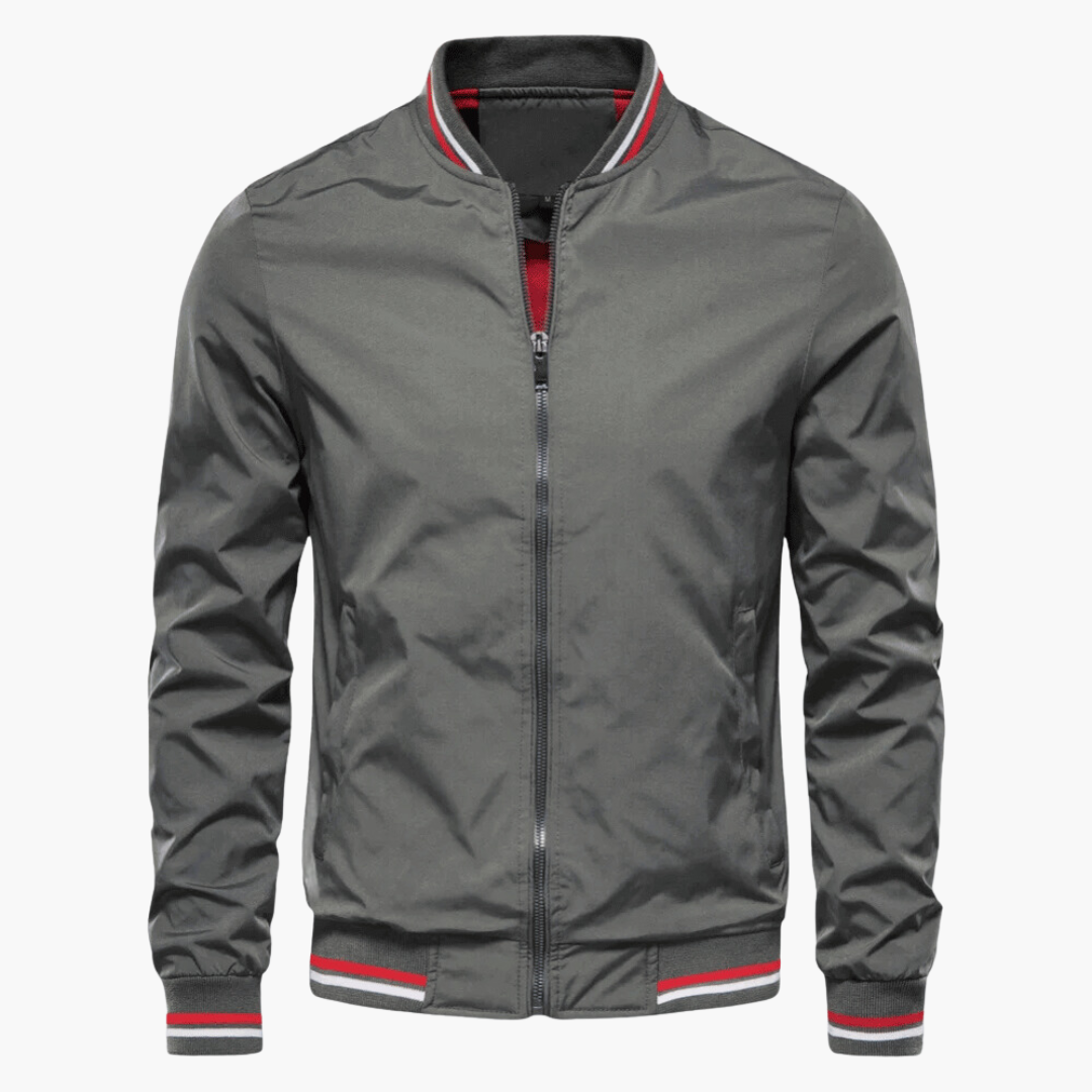 Lucian | Men's Casual Ribbed Trim Bomber Jacket