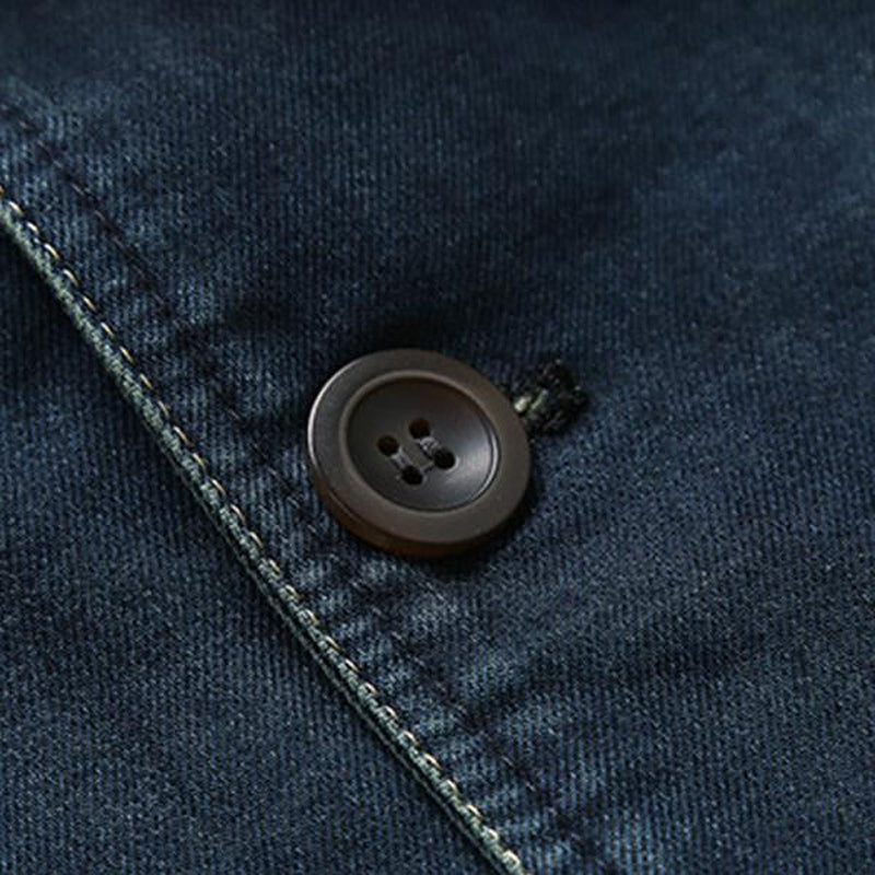 Gray | Men's Tailored Denim Blazer with Pockets