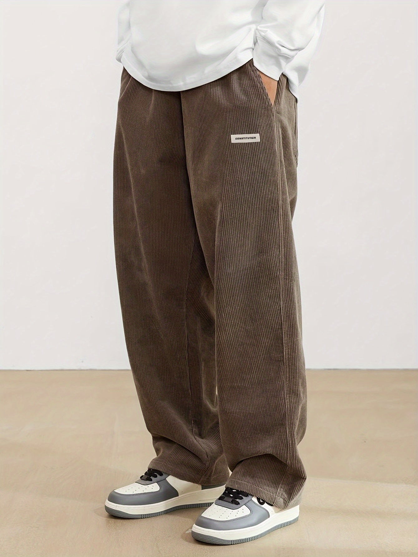 Poe | Men's Straight Leg Corduroy Pants with Side Pockets