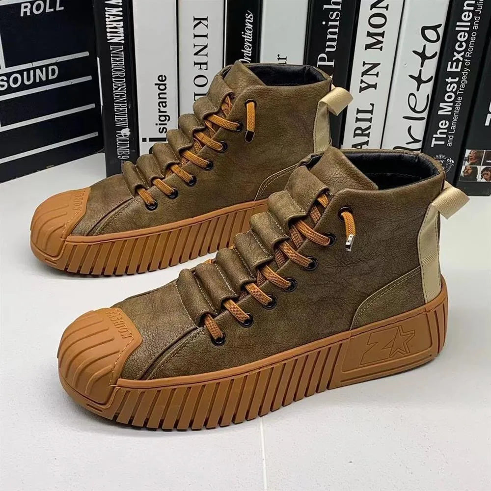 Gavin | Men's Vintage-Style Lace-Up Leather Boots