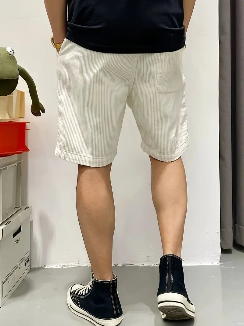 Freddie | Men's Corduroy Cargo Shorts with Drawstring