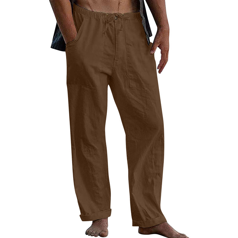 Max | Men's Linen-Blend Relaxed Fit Drawstring Trousers