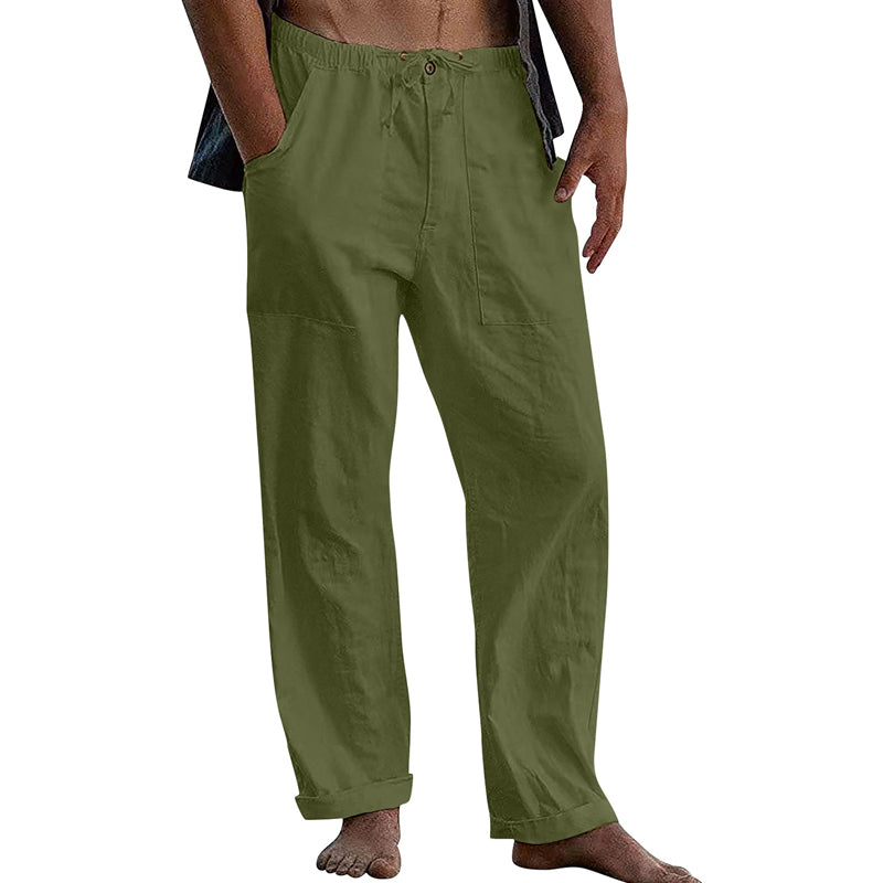 Max | Men's Linen-Blend Relaxed Fit Drawstring Trousers