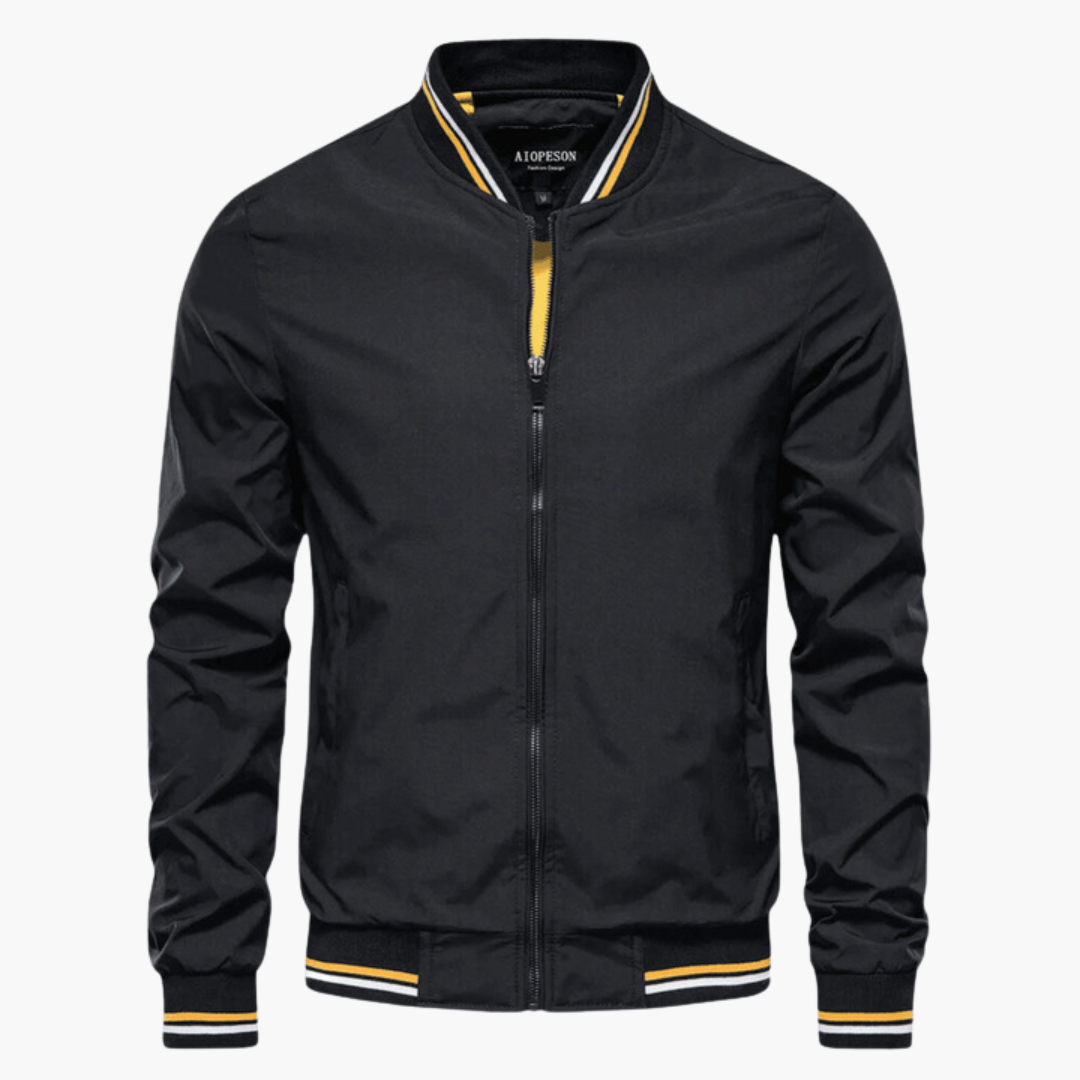 Lucian | Men's Casual Ribbed Trim Bomber Jacket