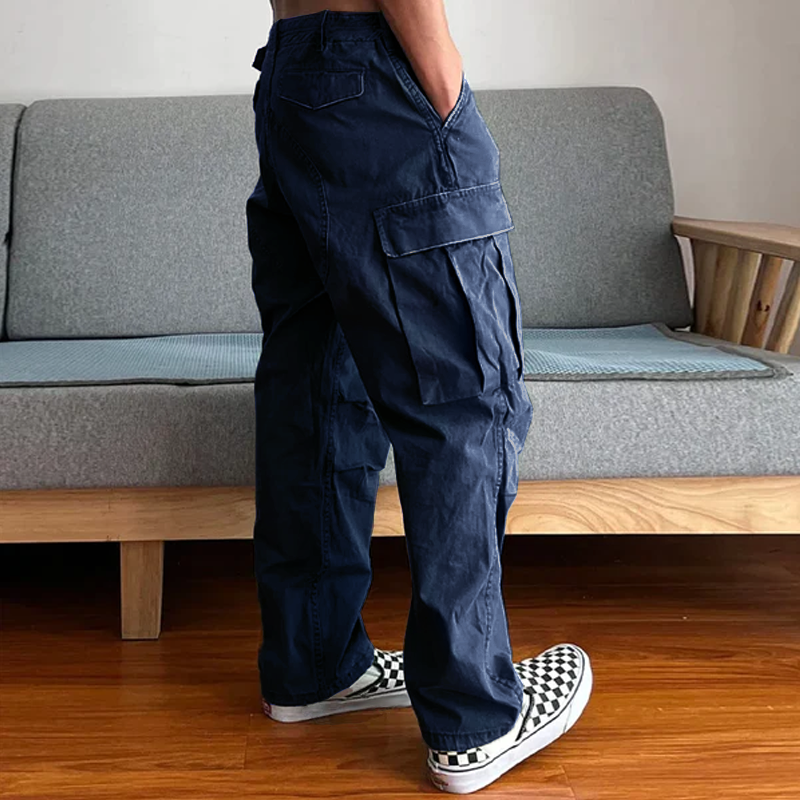 Chino | Men's Loose Fit Washed Cargo Pants