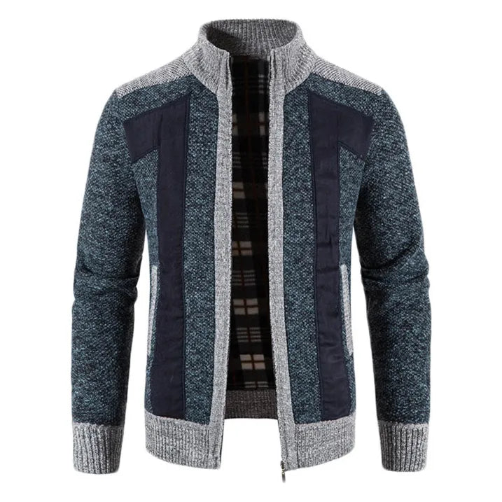 Jae | Men's Stand Collar Knit Cardigan with Pockets