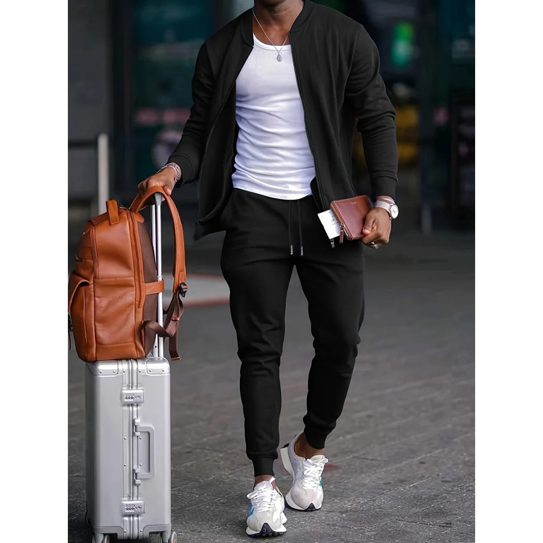 Ryker | Men's Hooded Waffle-Knit Tracksuit Set