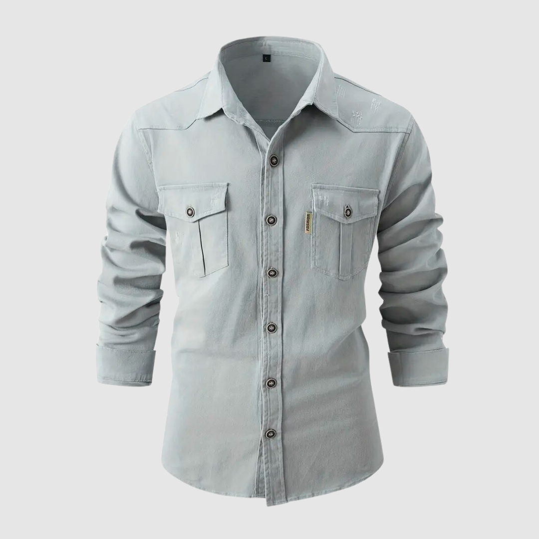 Nigel | Men's Military-Style Button Down Shirt