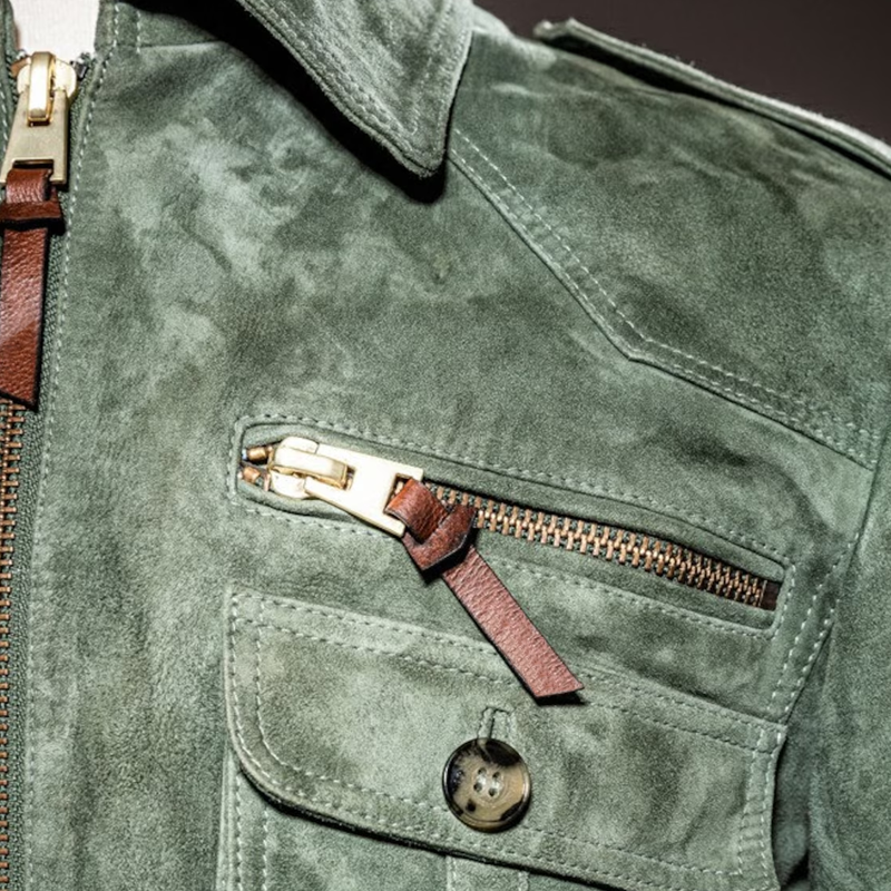 Timothy | Men's Retro Lapel Suede Zip-Up Jacket