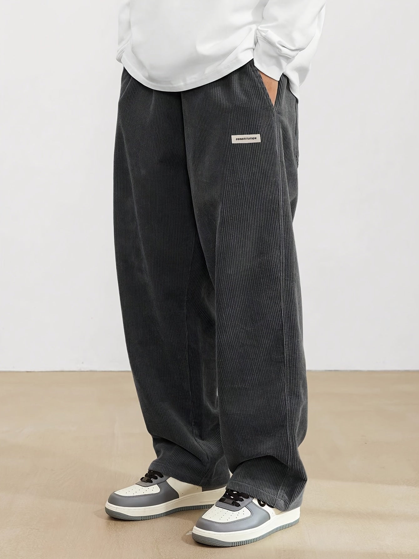 Poe | Men's Straight Leg Corduroy Pants with Side Pockets