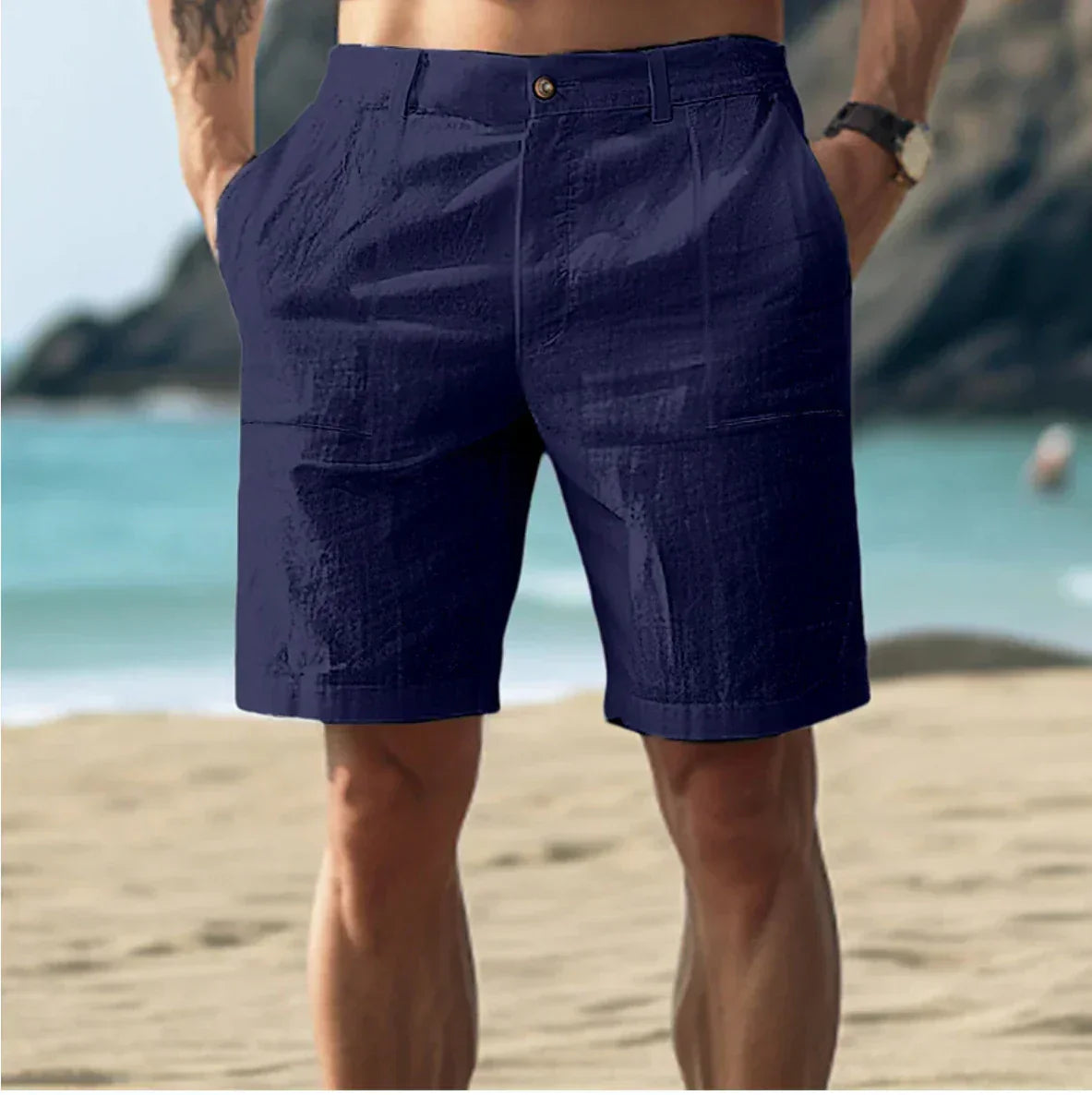 Lucky | Men's Linen Summer Shorts with Pockets