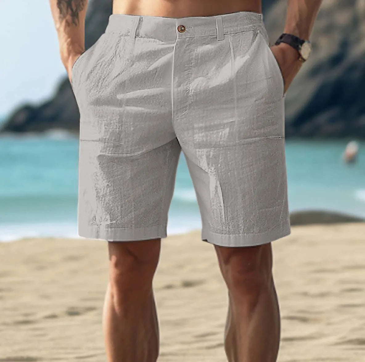 Lucky | Men's Linen Summer Shorts with Pockets