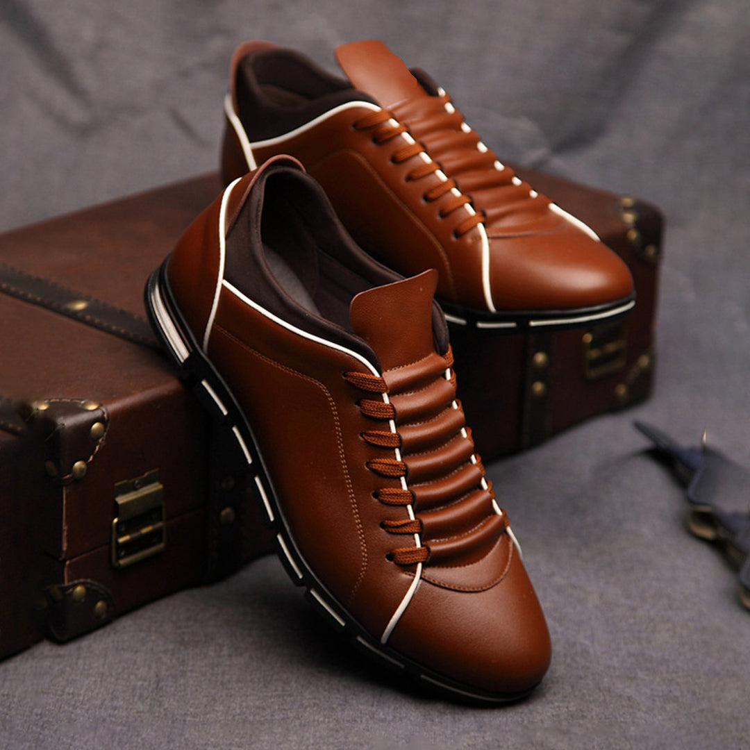 Bradley | Men's Classic Leather Low-Top Sneakers