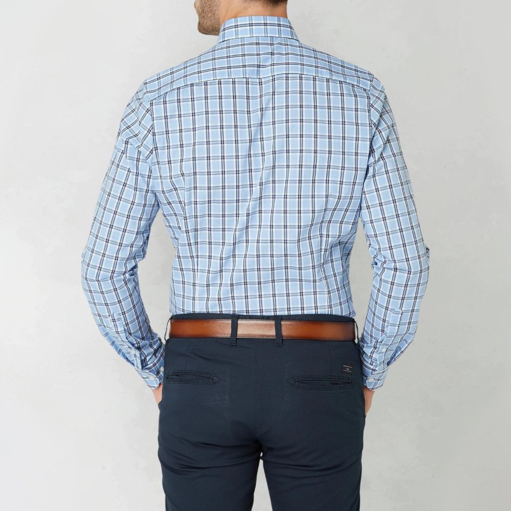 Adan | Men's Long Sleeve Plaid Button Down Shirt