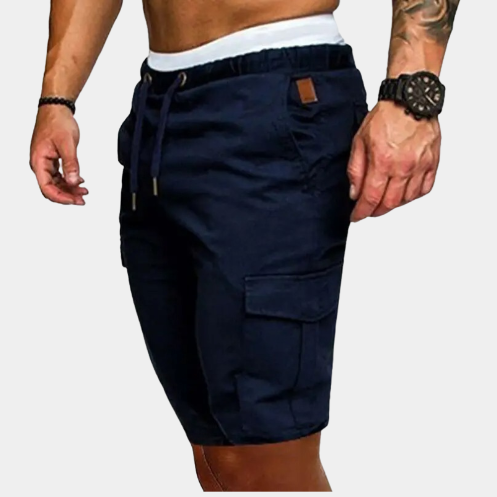 Simon | Men's Drawstring Cargo Shorts with Flap Pockets