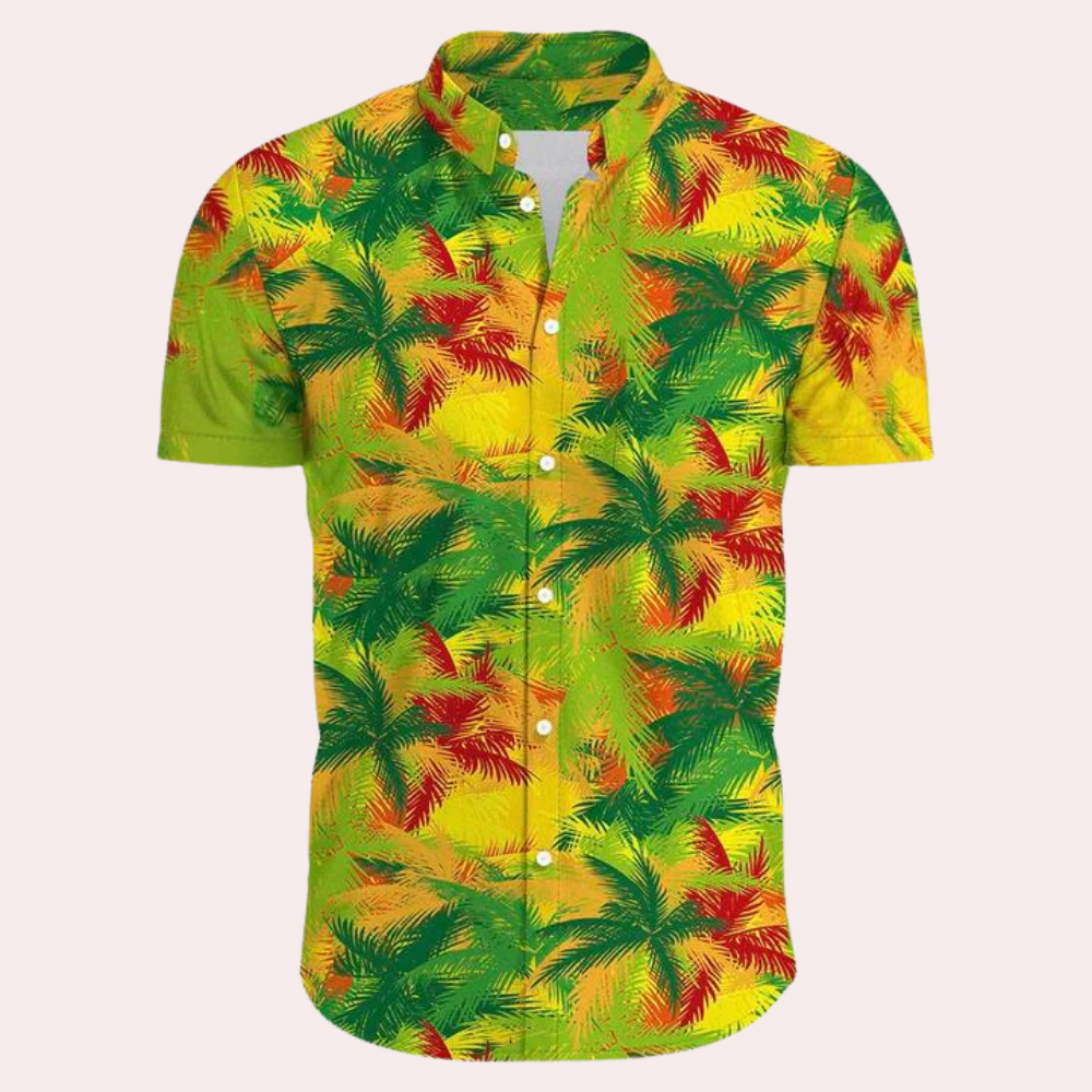 Hari | Men's Printed Short Sleeve Hawaiian Shirt