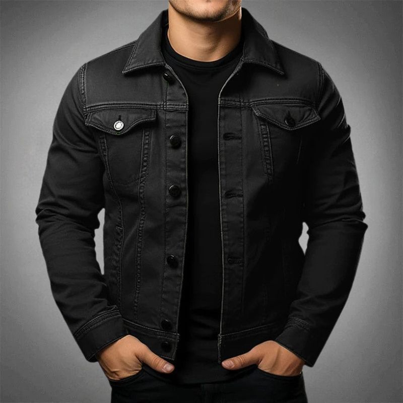 Garrette | Men's Classic Button-Up Cotton Denim Jacket