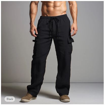 Louis | Men's Multi-Pocket Casual Linen Cargo Pants