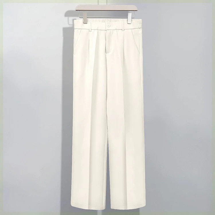 Rehan | Men's High-Waisted Straight Leg Trousers