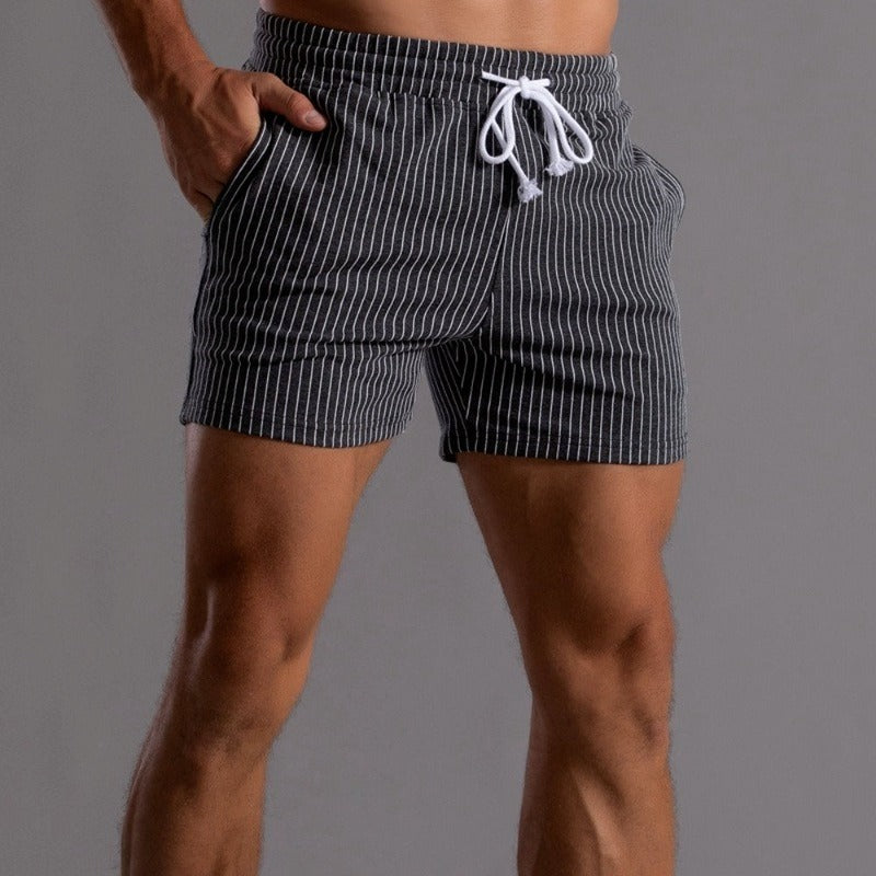 Jarvis | Men's Striped Athletic Shorts with Drawstring Waist