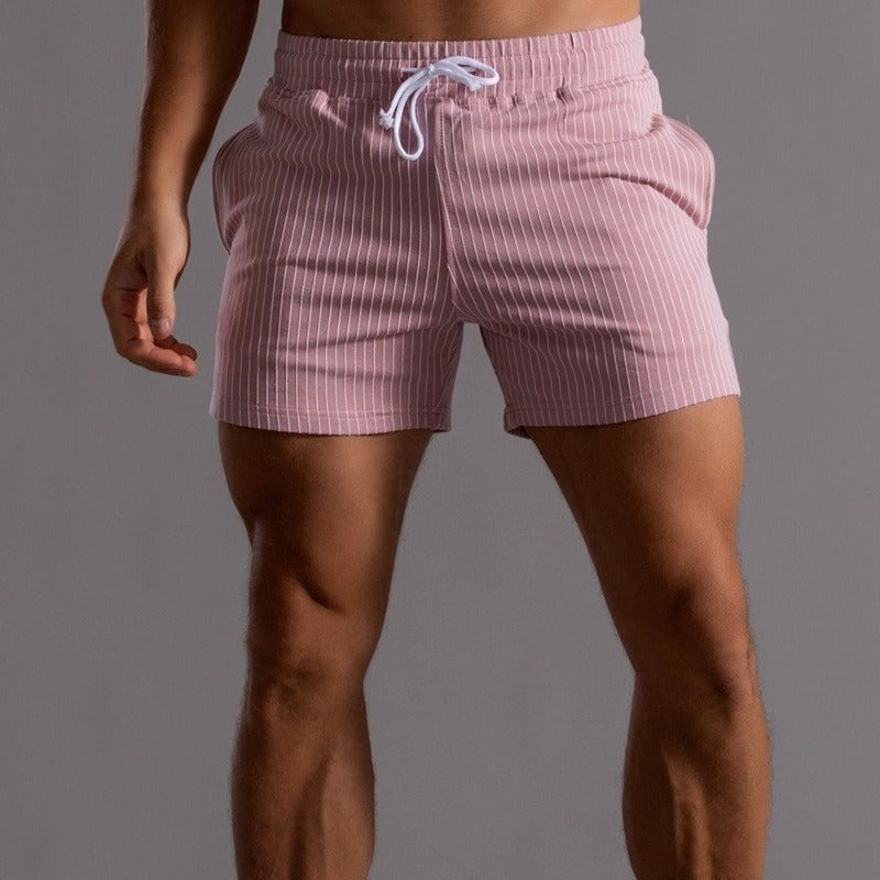 Jarvis | Men's Striped Athletic Shorts with Drawstring Waist