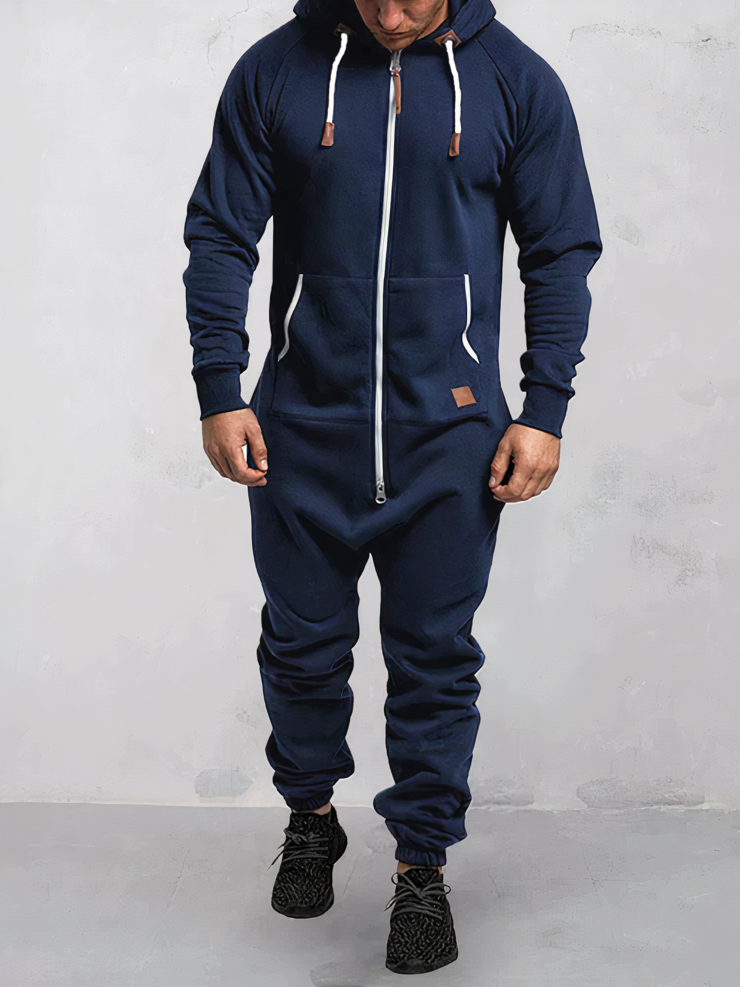 Gram | Men's Hooded Full-Length Zip-Up Jumpsuit Onesie