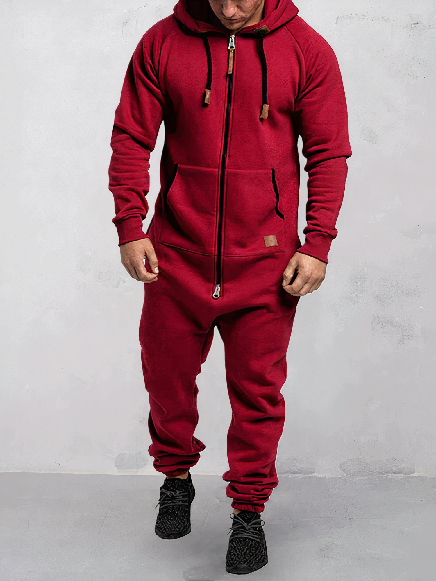 Gram | Men's Hooded Full-Length Zip-Up Jumpsuit Onesie