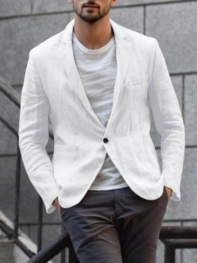 Gabe | Men's Single-Breasted Linen Summer Blazer